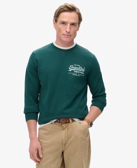 Classic Heritage sweatshirt met vintage logo op de borst