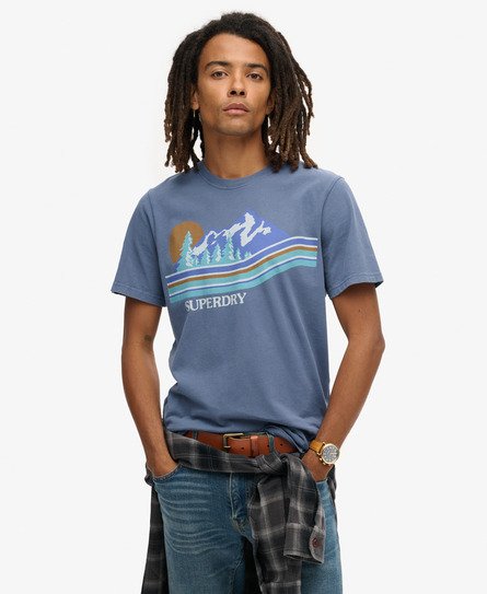 Outdoor Graphic Stripe T Shirt