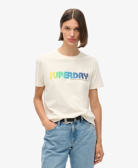 T-shirt décontracté avec logo arc-en-ciel