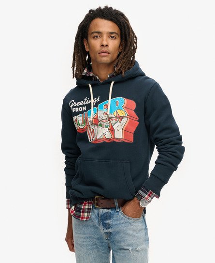 Travel Postcard hoodie met print