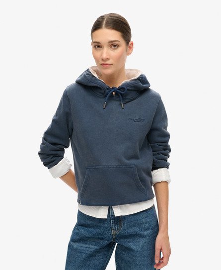 Essential Logo Half Brushed Hoodie