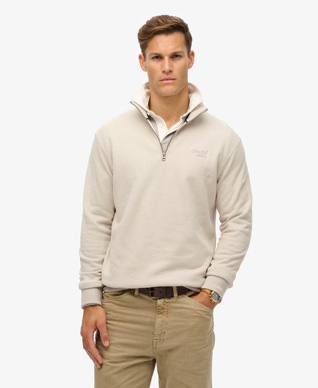 Essential henley-sweatshirt med logga