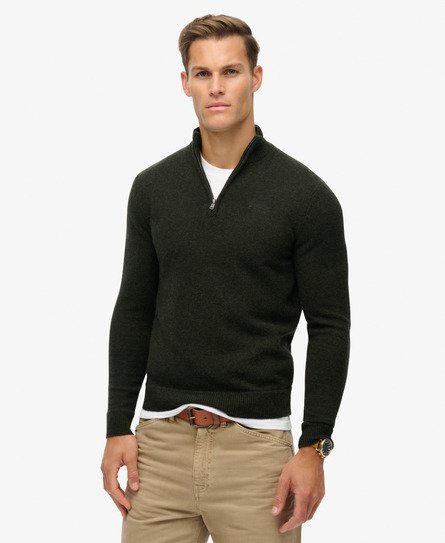 Essential Embroidered Knitted Half Zip Jumper