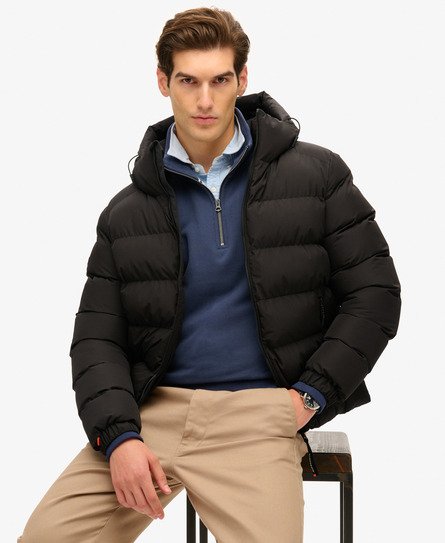 Hooded Sports Puffer Jacket