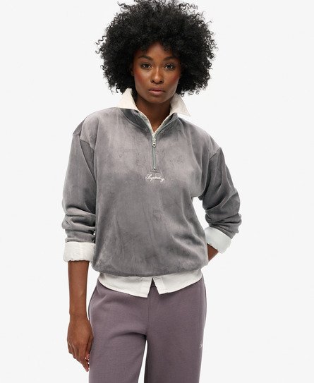  Country Club Velour Half-Zip 