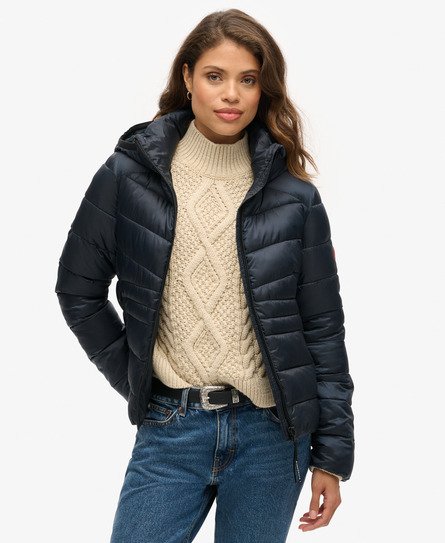 Hooded Fuji Quilted Padded Jacket