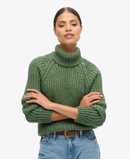 Slouchy Stitch Roll Neck Knit