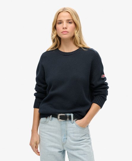 Wijdvallend gebreid sweatshirt met ronde hals