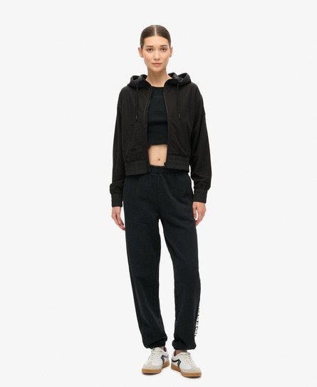 Superdry Vrouwen Sport Luxe Boyfriend Joggingbroek Zwart