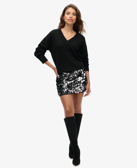 Sequin Disc Mini Skirt