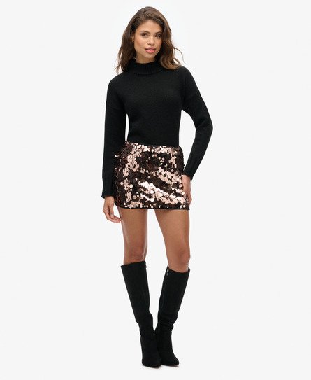 Sequin Disc Mini Skirt