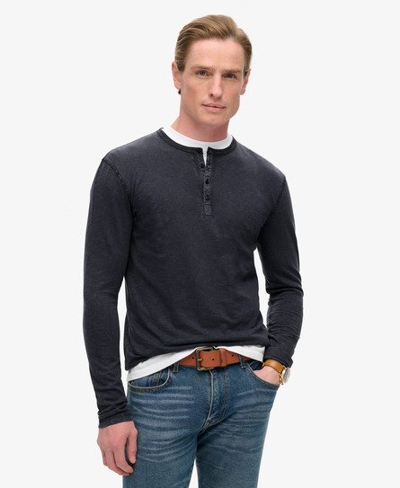 Long Sleeved Jersey Grandad Top