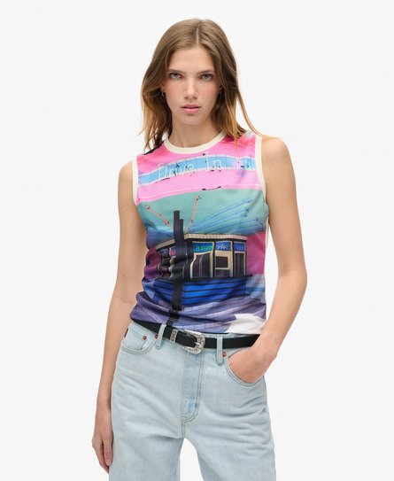 Sub Print Vest Top