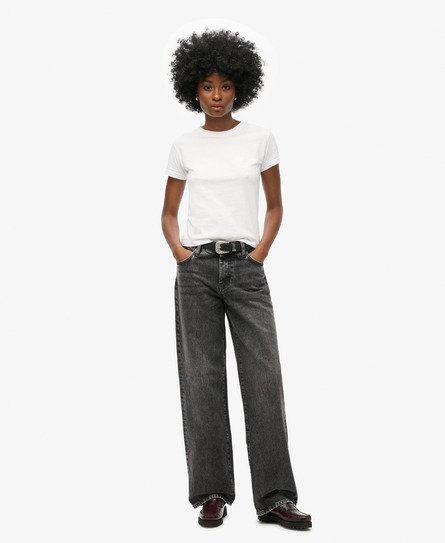 Mid Rise Wide Leg Jeans