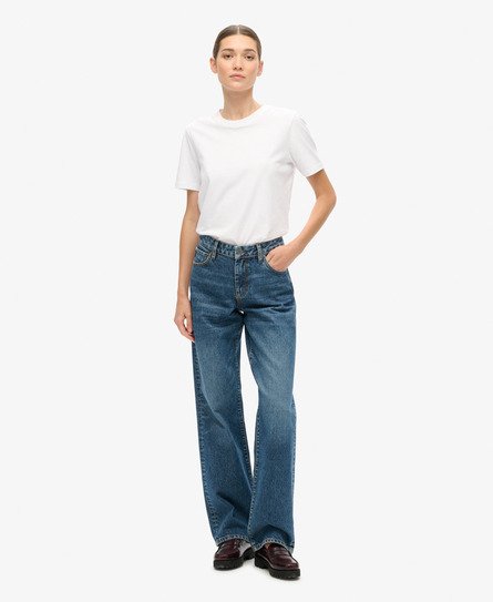 Mid Rise Wide Leg Jeans