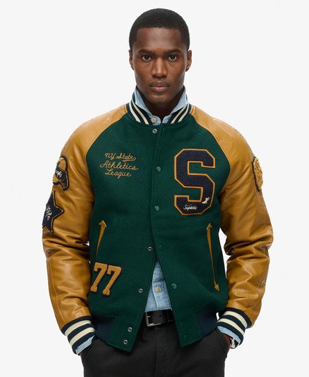 College Varsity bomberjack met patches