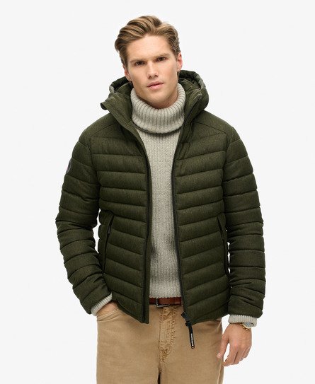 Veste matelassée Fuji en tweed à capuche