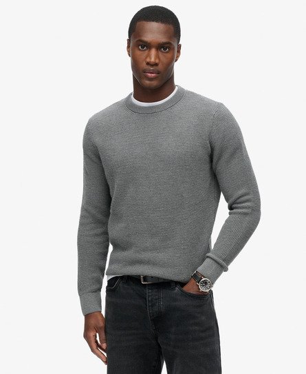 Textured Crew Knitted Jumper