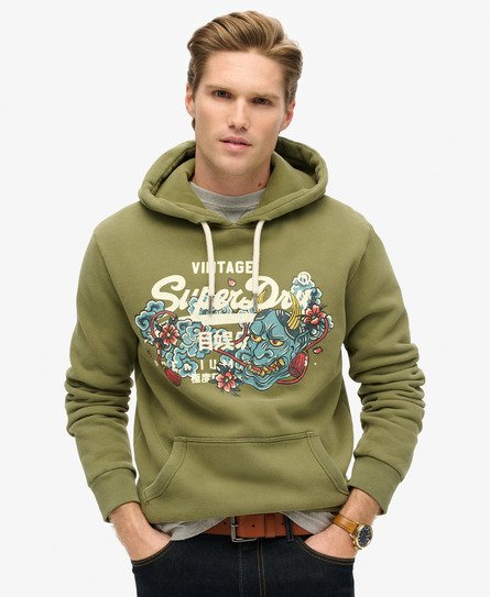 Tokyo hoodie met Vintage logo en grafische print