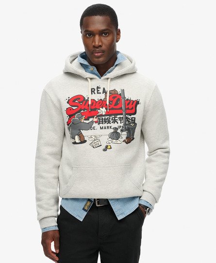 Hoodie met New York Vintage Logo en print