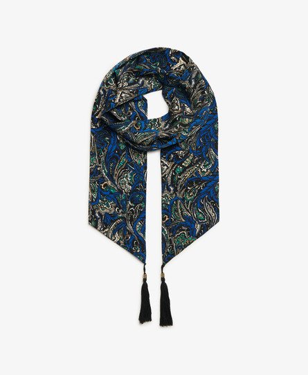 navy leaf paisley