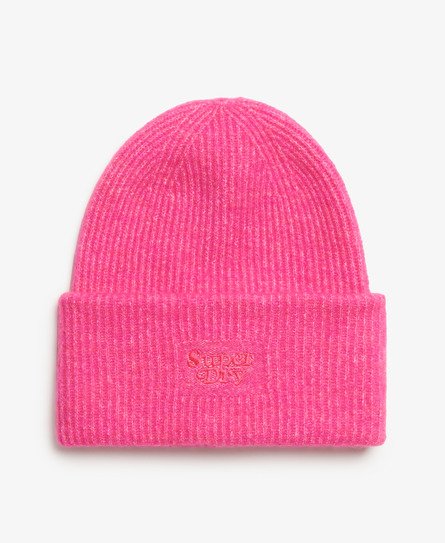 Gebreide beanie met zachte ribbel