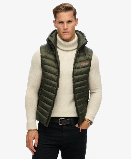 Gewatteerde Fuji bodywarmer met capuchon