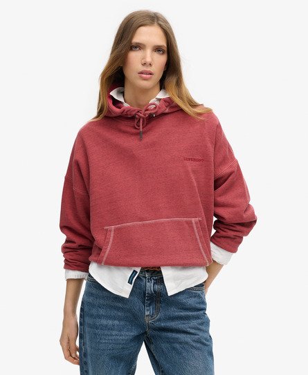 Überfärbtes Essential Hoodie mit Logo