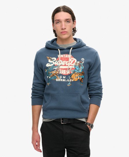 Tokyo Hoodie mit Vintage-Grafiklogo