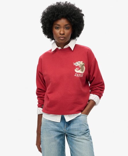 Suika Embroidered Loose Sweatshirt