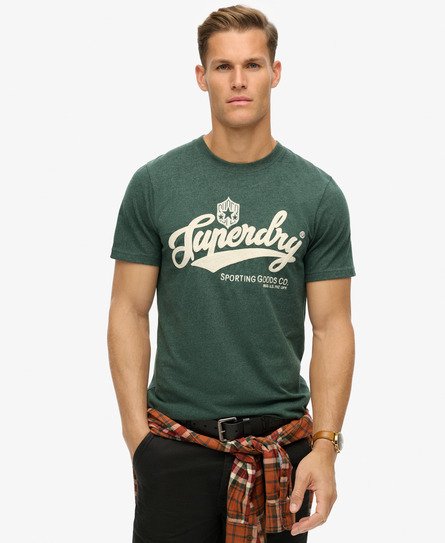 Vintage College T-shirt met geschreven opdruk