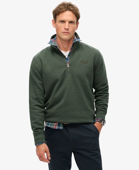 Essential Henley sweatshirt med logo