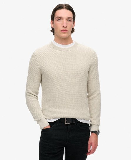 Textured Crew Knitted Jumper