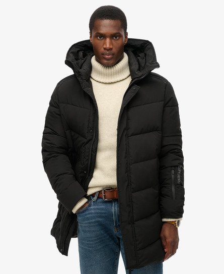 City Chevron Padded Parka Coat