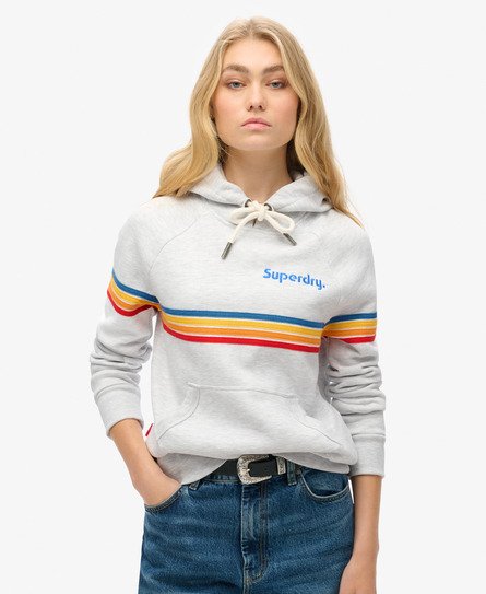 Rainbow Stripe Logo Hoodie