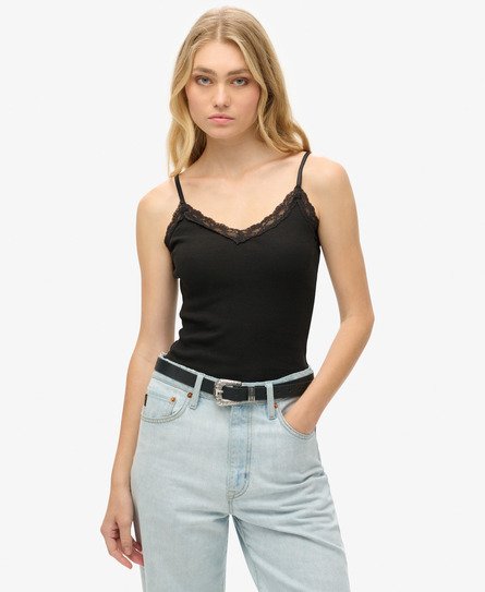 Athletic Essential Lace Trim Cami Top 