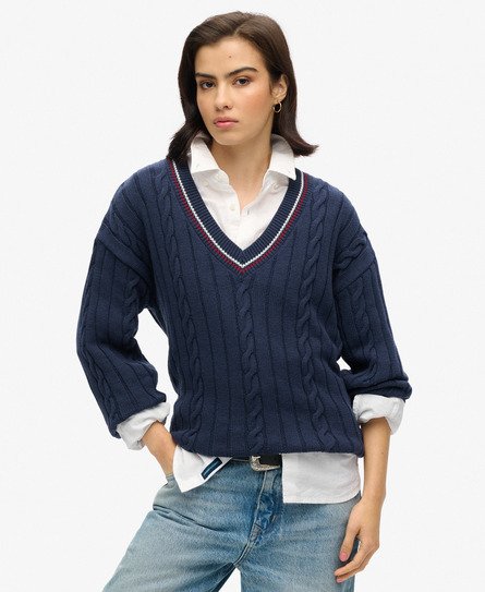 Maglione oversize con scollo a V Cricket