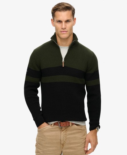 Cotton Classic Stripe Henley Jumper