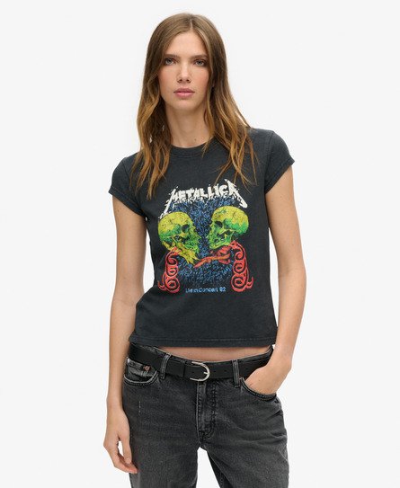 Metallica x Superdry-T-skjorte med holkermer