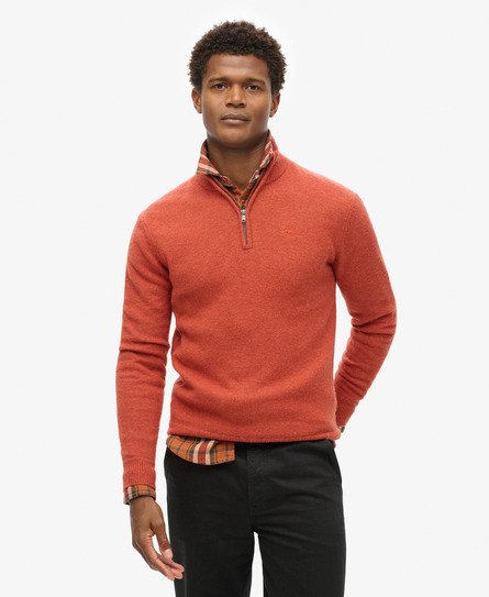 Essential Embroidered Knitted Half Zip Jumper