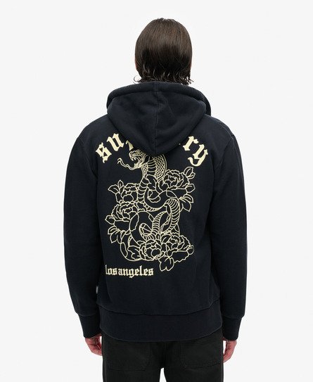 Locker geschnittenes Hoodie mit Tattoo-Grafik