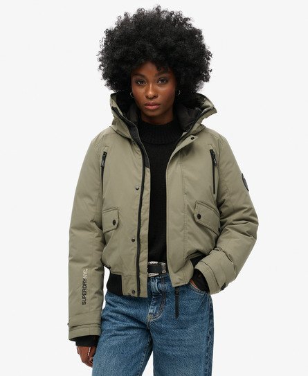 Olive green jacket women's with hood best sale