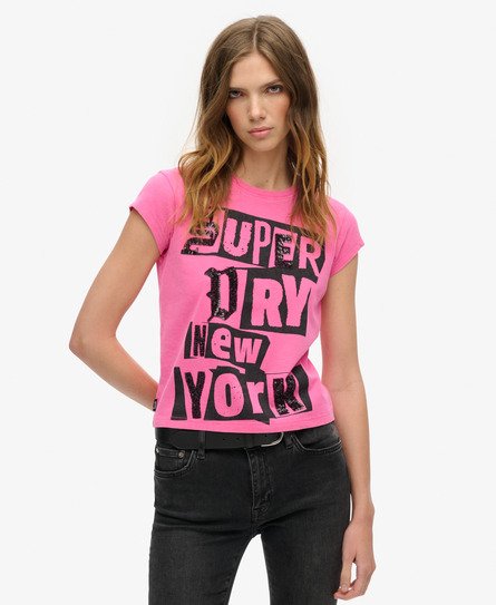 Embellished Punk Cap Sleeve T-Shirt