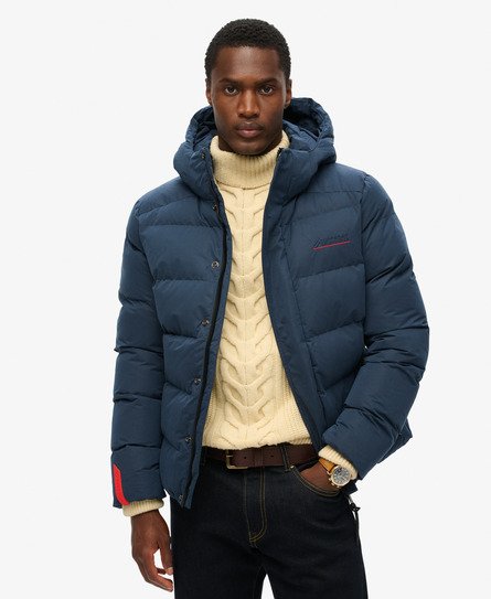 Hooded Microfibre Sports Puffer Jacket