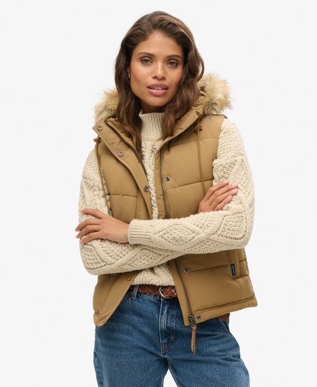 Veste sans manches en fausse fourrure Everest