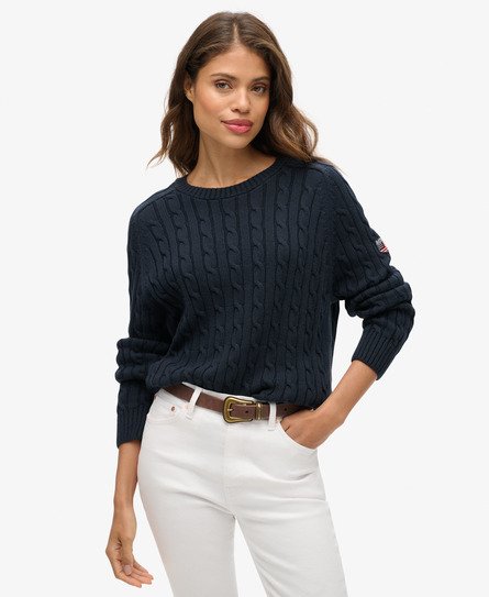 Slouchy Cable Knit Jumper