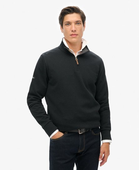 Core Pique Henley Sweatshirt