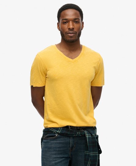 V-Neck Slub Short Sleeve T-Shirt