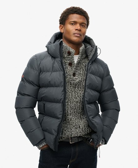 Hooded Sports Puffer Jacket