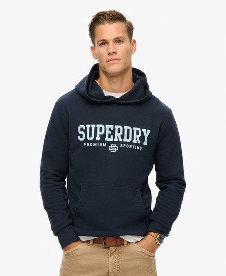 Superdry Mannen Core Sport Hoodie Blauw